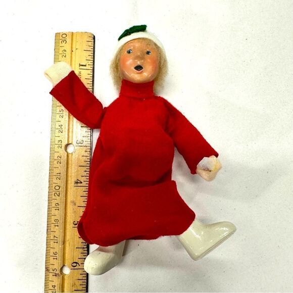 Vtg Small Caroler 1992 figure Night Before Christmas Book Poseable Buyers Choice - Picture 8 of 9